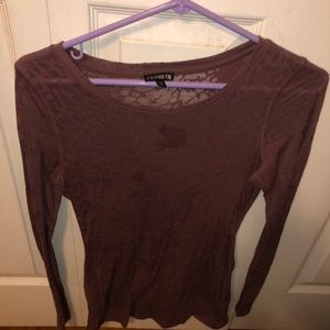Express long sleeve burnout top